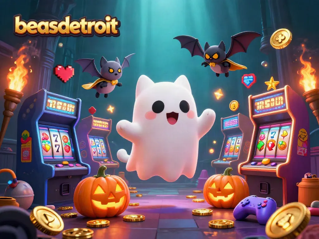Join the fun at beasdetroit where a ghost cat and bat reveal thrilling slot gameplay.